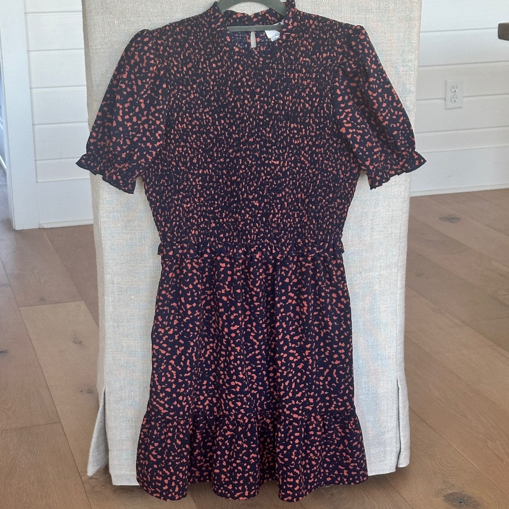 Women/Girl Navy-Orange short dress, M